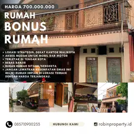 JUAL BUTUH UANG RUMAH BONUS RUMAH DI TENGAH KOTA AKSES MOBIL MURAH