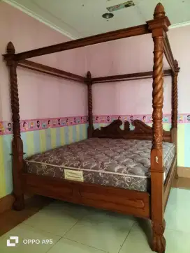 Dijual cepat Set Tempat tidur jati dan Springbed mewah