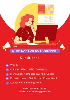 Lowongan Staf Notaris