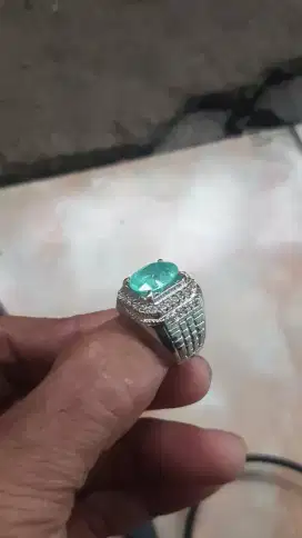 Batu Permata Zamrud Columbia Ring 7 Microsetting