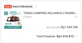 Tenda camping Keluarga Besar Aera