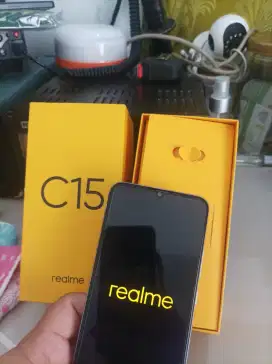 REALME C15 komplit charger dan Kotak