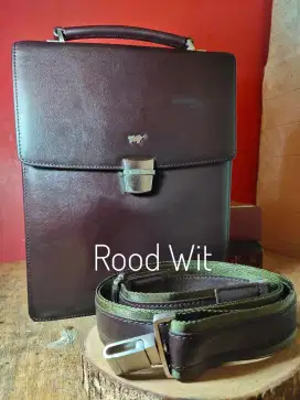 Jual Tas kulit Braun Buffel Germany pria selempang tas meeting second