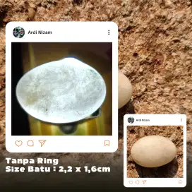 Batu Akik Serat Urat Putih Tanpa Ring