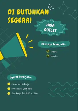 Lowongan Kerja Penjaga Outlet