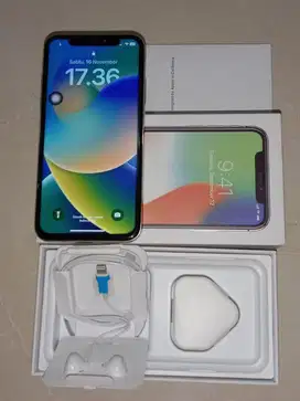 iPhone X 256GB Silver Fullset