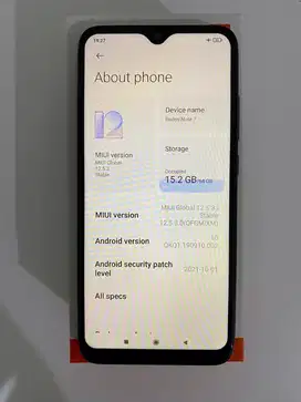 Redmi Note 7 Hitam 4GB/64GB Android 10 Bekas Resmi Indo