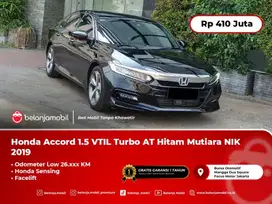 [ LOW KM 26RB ] Honda Accord 1.5 VTIL Turbo Sensing AT Hitam 2019/2020