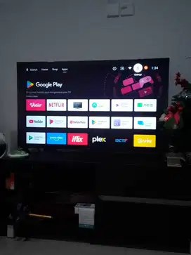 Jual cepat mo pindah Tv android smart tv Realme 43 inch Remote Wifi