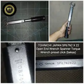 Kunci Torsi Tohnichi Japan SP67N2X22 spanner open end wrench torque