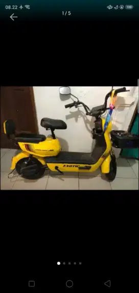 Dijual sepeda listrik warna exotic ak warna kuning