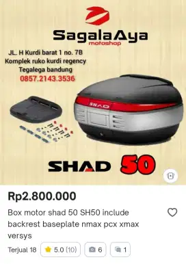 Box motor shad sh50 jumbo muat 2helm dll