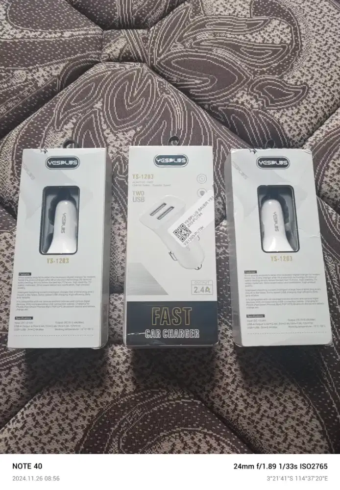 YS-1203 Charger Mobil 3 PCS