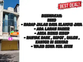 Sewa Ruko Raya Klampis Jaya Nol Jalan Space Parkir Luas PUSAT BISNIS