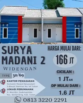 DI JUAL RUMAH SUBSIDI TENGAH KOTA TERLARIS SURYA MADANI 2