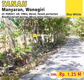 Dijual Tanah Manyaran, Wonogiri