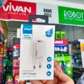 Charger VIVAN Power Turbo 18 PD Quick Charge VOOC 3A (Rave Cell Sako)