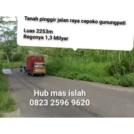 Jual tanah murah pinggir jalan raya di cepoko gunungpati