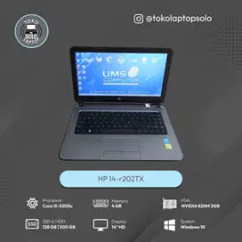 HP 14-R202TX INTEL CORE i5-5200U RAM 4GB SSD 128GB HDD 500GB 820M 2GB