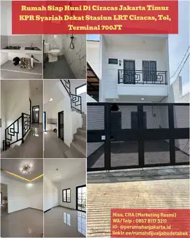 Jual Rumah Kredit Dekat Stasiun LRT Ciracas, Tol, Terminal,.