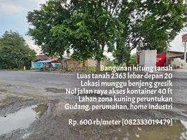 Termurah tanah pinggir jalan raya pasar benjeng gresik