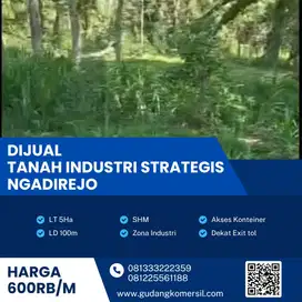 Dijual Lahan Zona Industri,Lokasi Strategis,Temanggung Luas 5 Ha,Bu