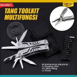 Tang Toolkit Lipat Kunci Pas Obeng Survival Multifungsi - JEP.