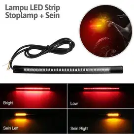 Lampu Rem dan Sein Motor LED Strip Flexible 2in1 12V 190mm (stoplamp)