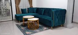 Sofa sudut premium tanpa meja