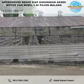 Rumah Greenhouse Luas Siap Digunakan Lokasi di Pujon Malang