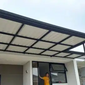 Kanopi minimalis atap alderon singel layer profil modern