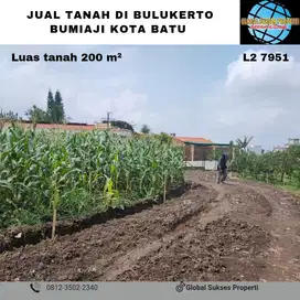 TANAH SAWAH SUBUR HARGA BAGUS DI BUMIAJI KOTA BATU.