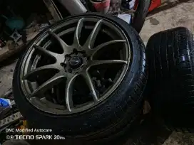 Velg three work japan r17 depan rata belakang lebar