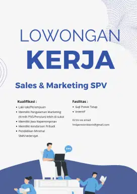 Di Cari Segara Supervisor Marketing