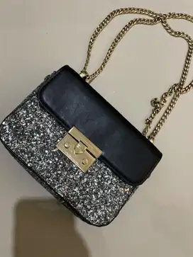 Tas CK gold black bling bling