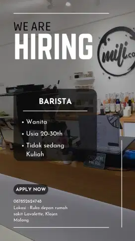 dibutuhkan barista