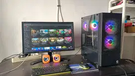 DIjual PC Full Sett Ryzen 5 RX 580 Ram 16GB SSD 512GB Monitor 22