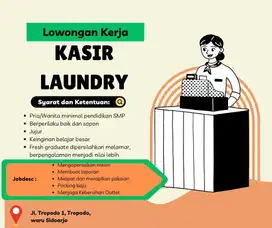 Dibutuhkan SECEPATNYA Admin & freelance karyawan/karyawati laundry