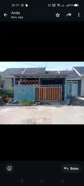 Oper kredit rumah subsidi flat, dekat pintu Tol Burangkeng +/- 200m