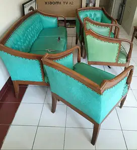 set kursi tamu sofa kayu jati finishing halus