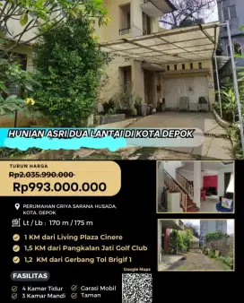 Dijual Rumah Griya Sarana Husada Cinere Depok