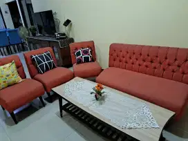 1 set kursi dan meja Jati