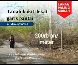 Tanah pategalan di bukit sebelah tenggara pantai Parangtritis