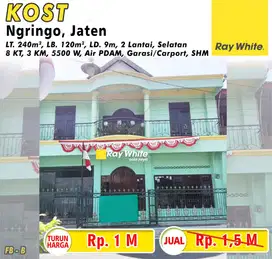 Rumah semi kost dijual di Palur Solo cocok untuk investasi