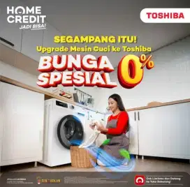 Credit Mesin Cuci Toshiba Promo bunga 0%