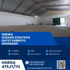 Disewakan Gudang Zona Industri 1380m2 Lokasi Ngaliyan,Semarang