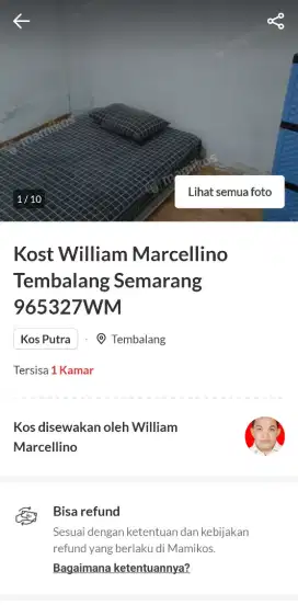 kost putra/mahasiswa