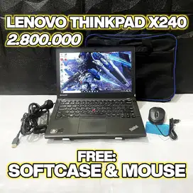 Ready Laptop Lenovo Thinkpad X240 Dgn Dual Storage SSD + HDD