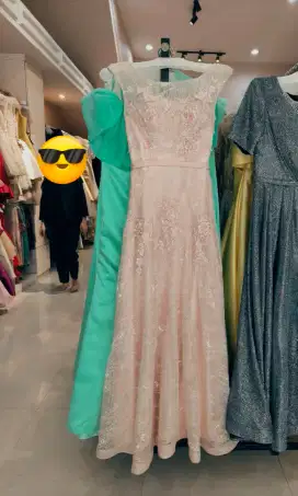 Dress Pesta Baju Nikah Acara Bridesmaid Peach