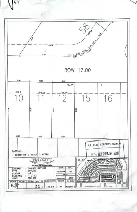 DIJUAL TANAH KAV BSD SECTOR 1.7, BLOK I-1, NO 12.